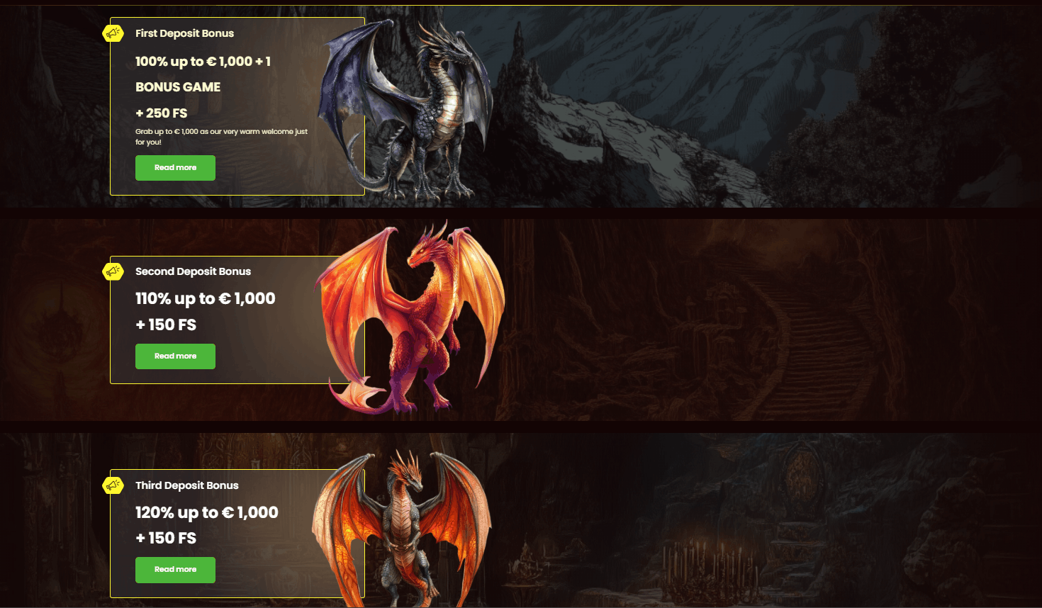 Bono de Bienvenida de Dragonslots Casino – 825% hasta €5.250 + 650 Giros Gratis